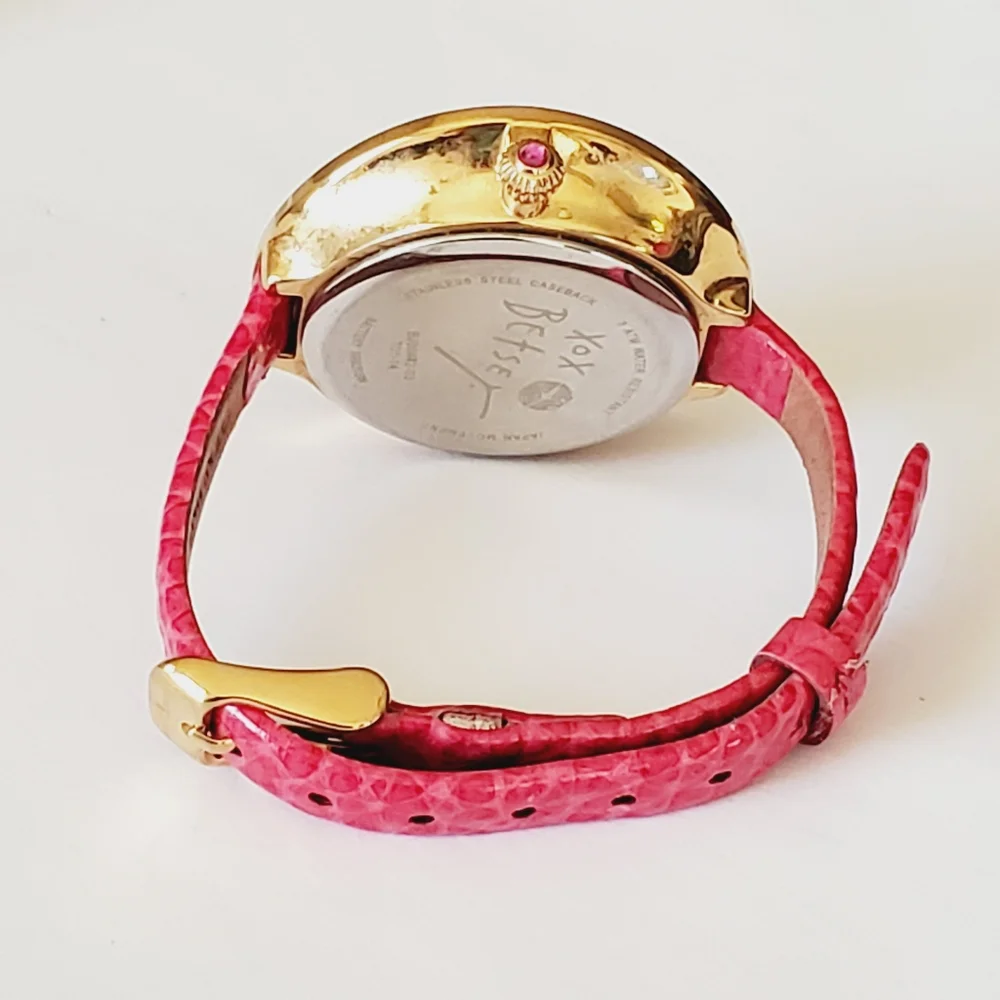 Betsey Johnson Pink Gold Tone Watch - Picture 7 of 11